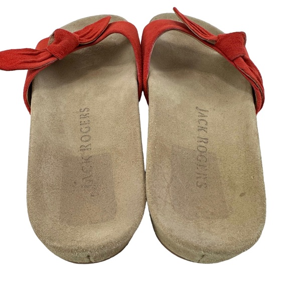 Jack Rogers Dorothy Bow Suede Slides Size 7.5M - Picture 9 of 16